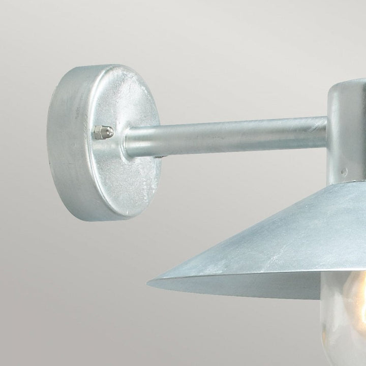 Norlys LUND-GAL-C Lund 1 Light Wall Lantern - Galvanised
