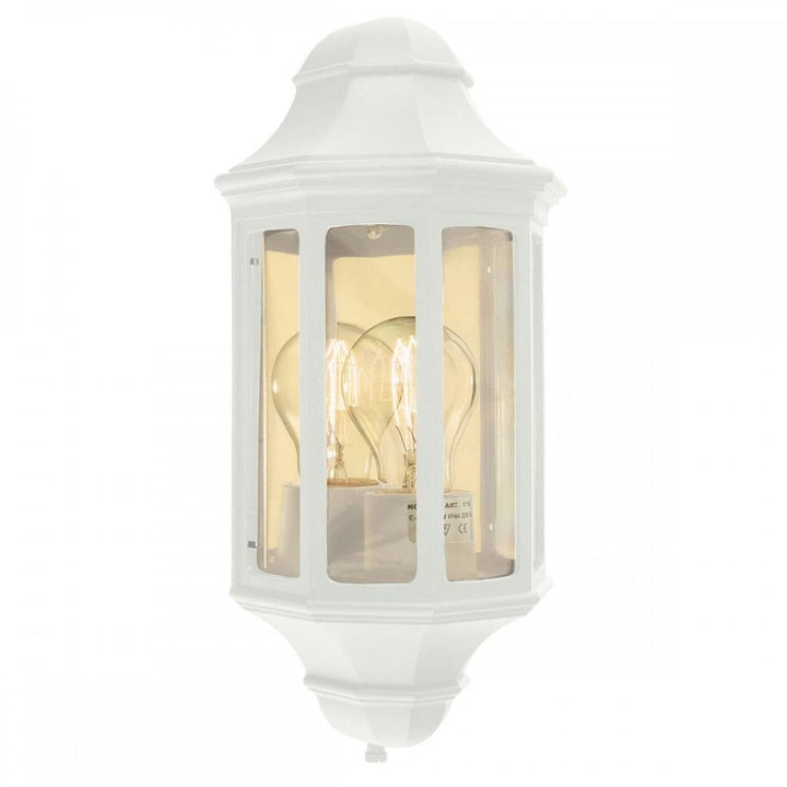 Norlys M8-2-MINI-WHITE Malaga Mini 1 Light Mini Wall Lantern - White