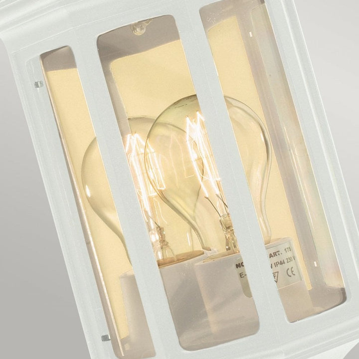 Norlys M8-2-MINI-WHITE Malaga Mini 1 Light Mini Wall Lantern - White