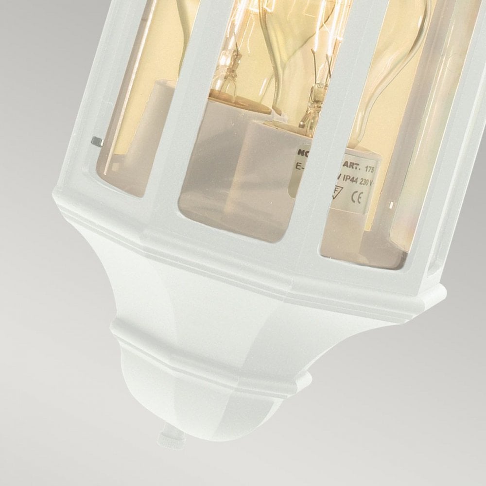 Norlys M8-2-MINI-WHITE Malaga Mini 1 Light Mini Wall Lantern - White