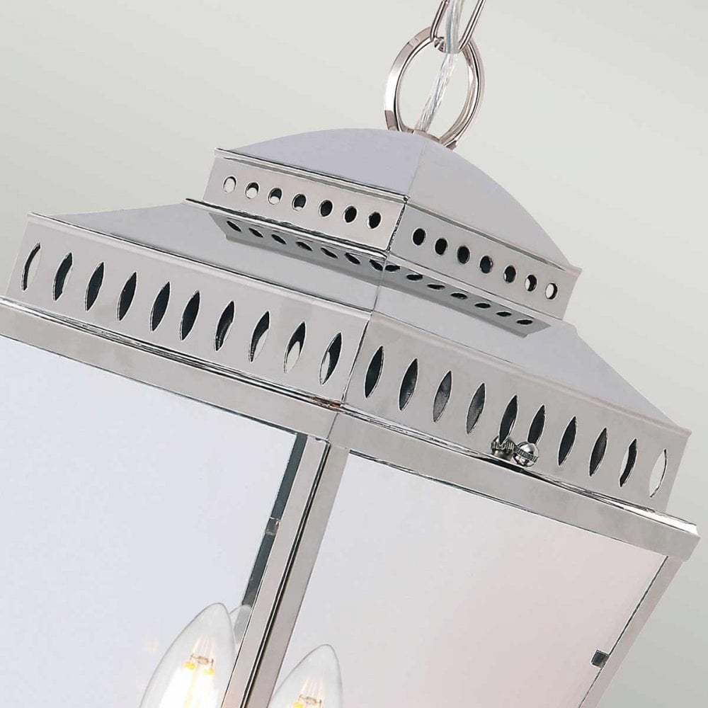 Elstead MANSION-HOUSE8-PN Mansion House 3 Light Chain Lantern Polished Nickel