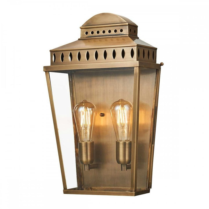 Elstead MANSION-HOUSE-L-BR Mansion House 1 Light Large Wall Lantern Aged Brass