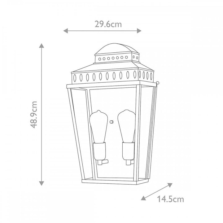 Elstead MANSION-HOUSE-L-BR Mansion House 1 Light Large Wall Lantern Aged Brass