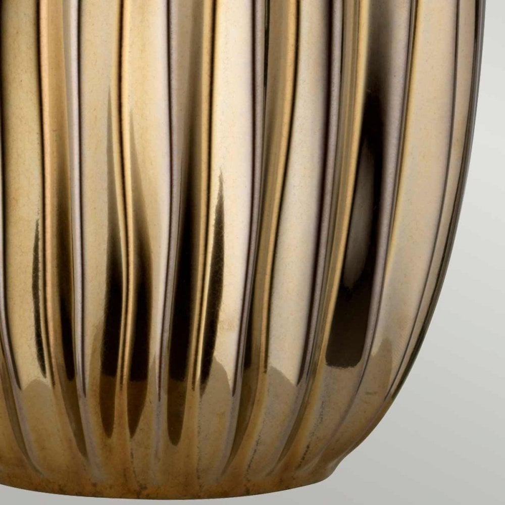 Elstead NEWHAM-TL-L Newham 1 Light Large Table Lamp Bronze Ceramic / Pearl shade