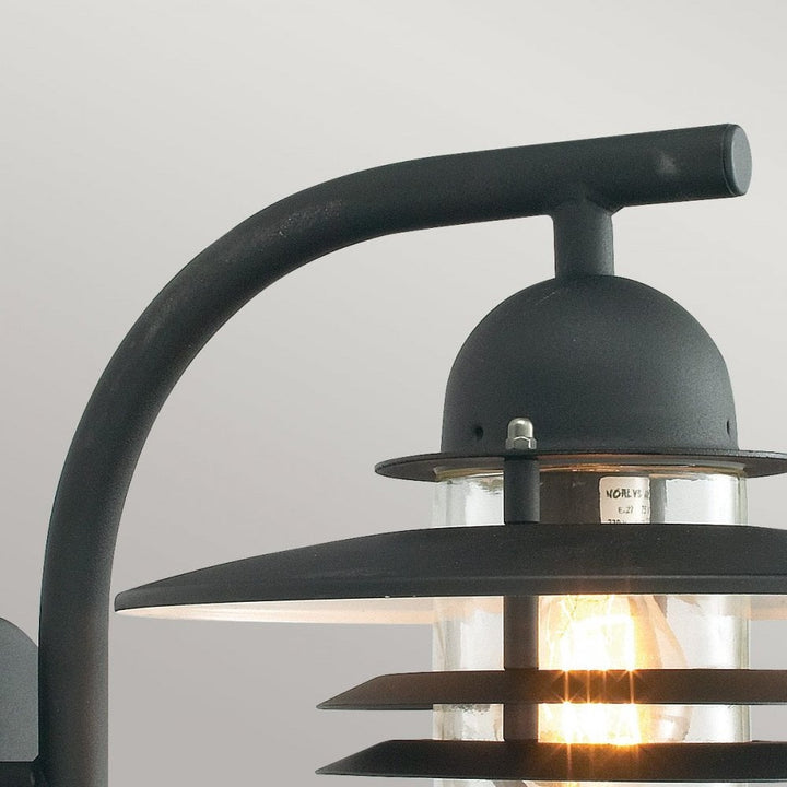 Norlys OS2-BLACK-C Oslo 1 Light Wall Lantern - Black