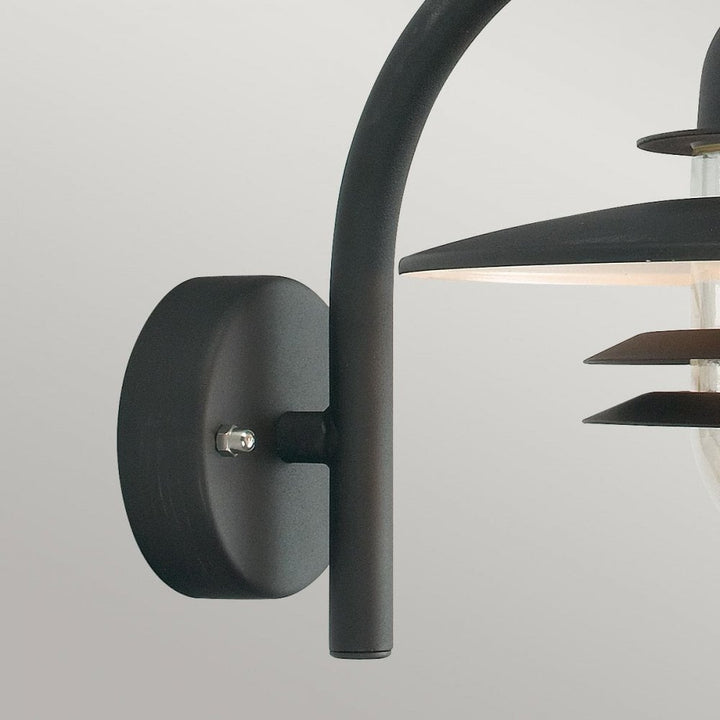 Norlys OS2-BLACK-C Oslo 1 Light Wall Lantern - Black