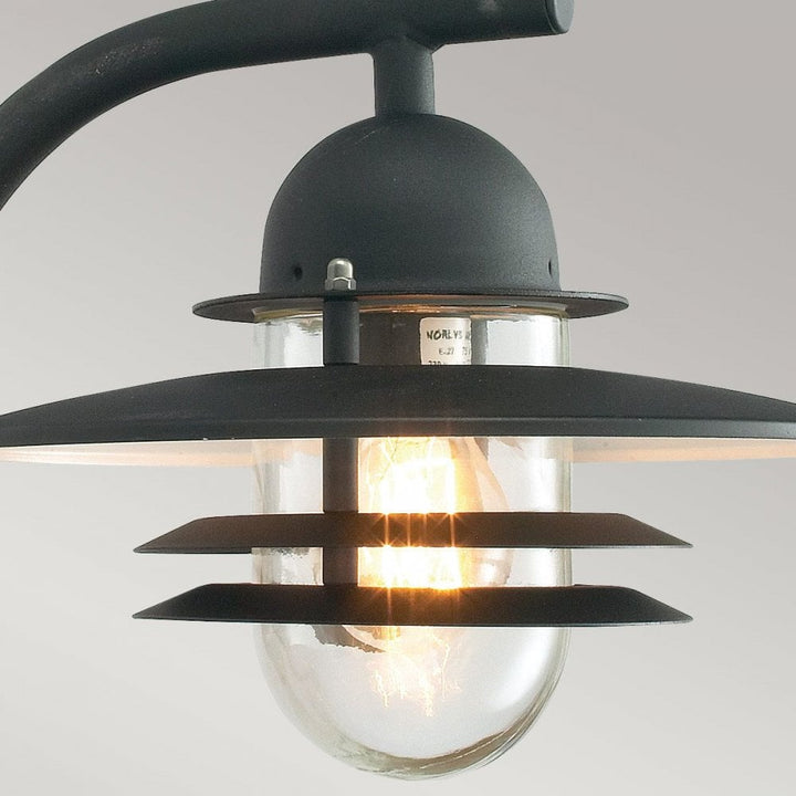 Norlys OS2-BLACK-C Oslo 1 Light Wall Lantern - Black