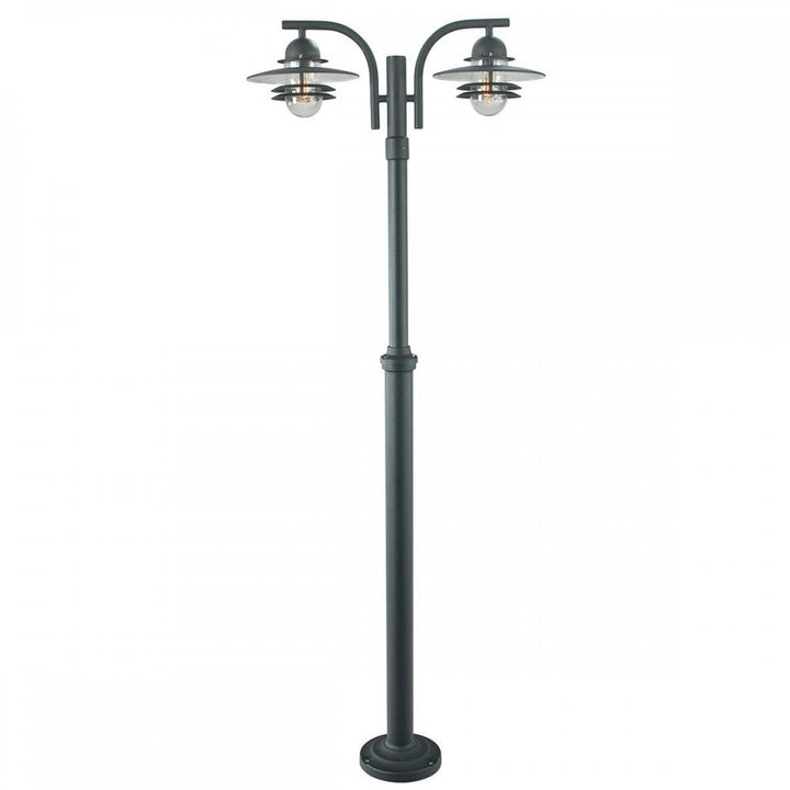 Norlys OS6-BLACK-C Oslo 2 Light Lamp Post - Black