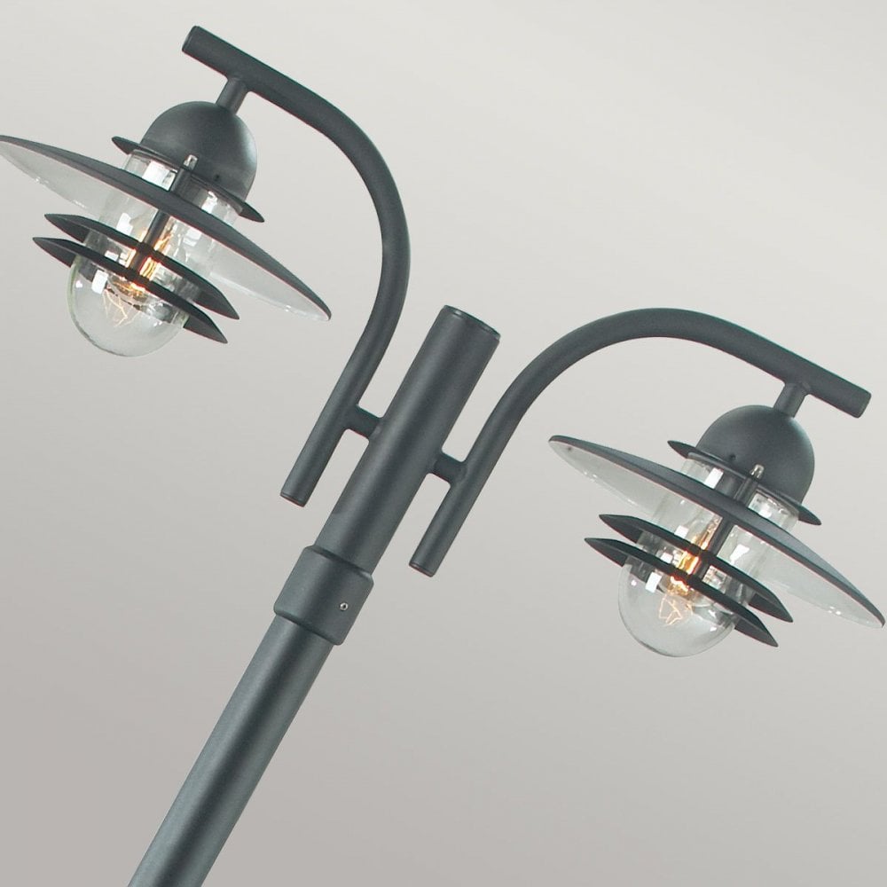 Norlys OS6-BLACK-C Oslo 2 Light Lamp Post - Black