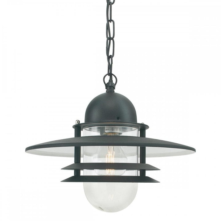 Norlys OS8-BLACK-C Oslo 1 Light Chain Lantern - Black