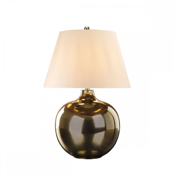 Elstead OTTOMAN-TL-IV Ottoman 1 Light Table Lamp - Ivory shade Bronze Metalic, Ivory Shade