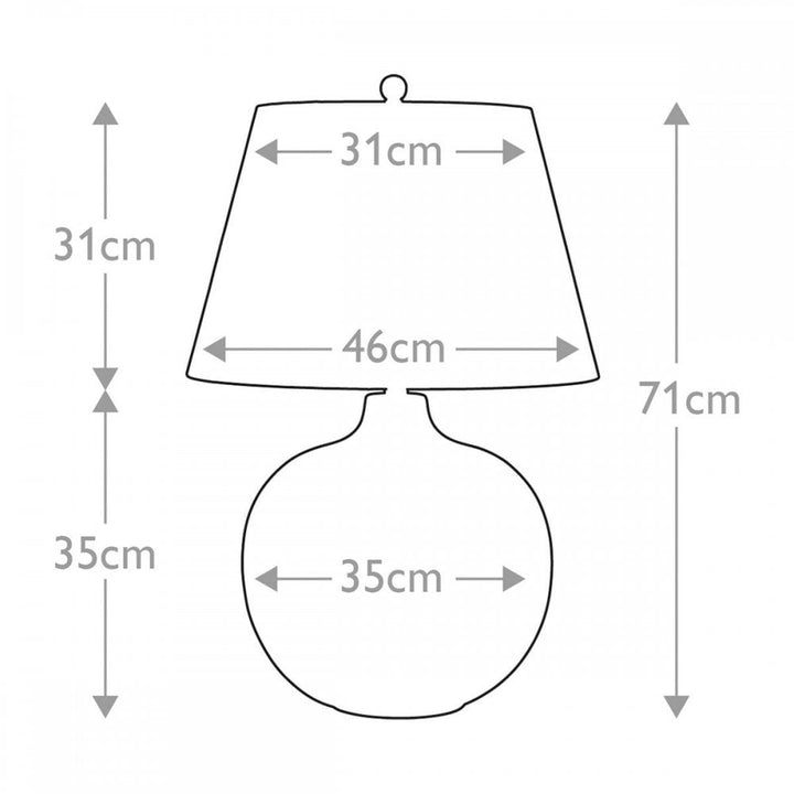 Elstead OTTOMAN-TL-IV Ottoman 1 Light Table Lamp - Ivory shade Bronze Metalic, Ivory Shade