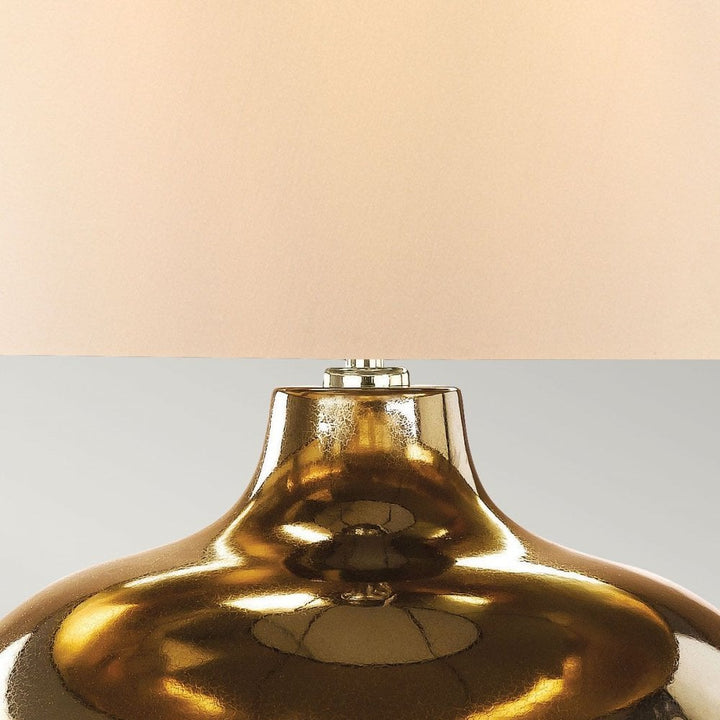 Elstead OTTOMAN-TL-IV Ottoman 1 Light Table Lamp - Ivory shade Bronze Metalic, Ivory Shade
