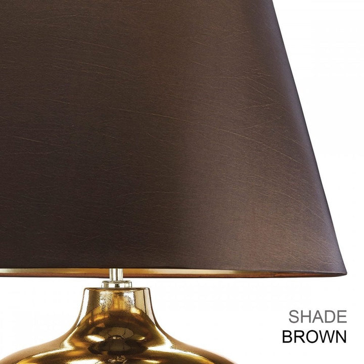 Elstead OTTOMAN-TL-IV Ottoman 1 Light Table Lamp - Ivory shade Bronze Metalic, Ivory Shade
