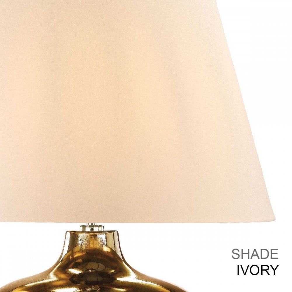 Elstead OTTOMAN-TL-IV Ottoman 1 Light Table Lamp - Ivory shade Bronze Metalic, Ivory Shade