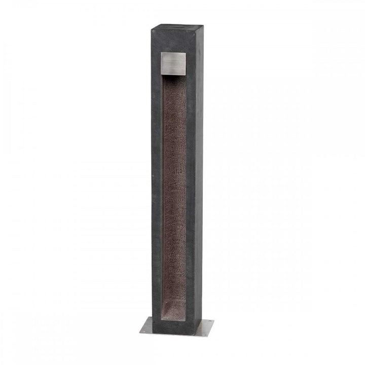 Elstead PARKSTONE-BOL-A Parkstone Large LED Bollard Basalt Stone with Stainless Steel