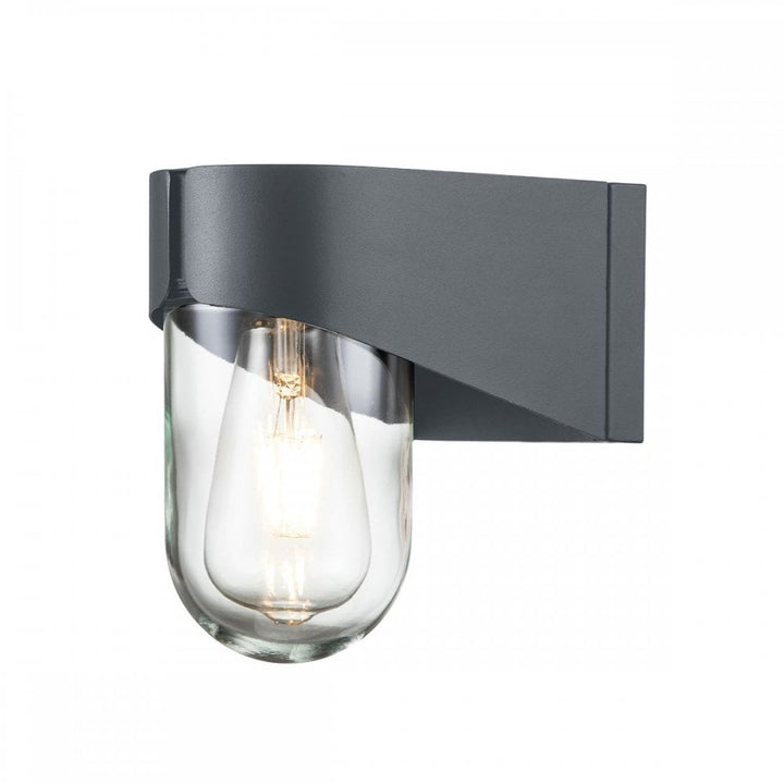 Elstead PORTO Porto 1 Light Wall Lantern Grey