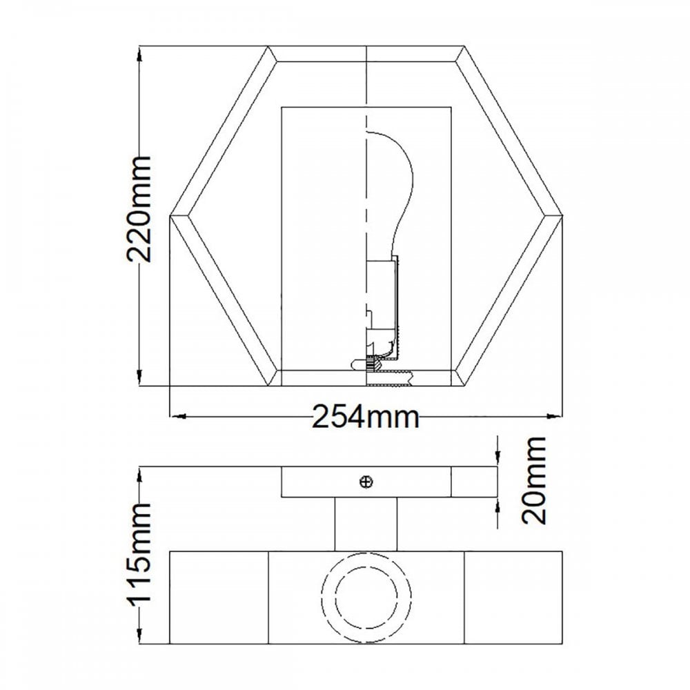 Quoizel QZ-BISMARCK1-EK Bismarck 1 Light Wall Light Earth Black