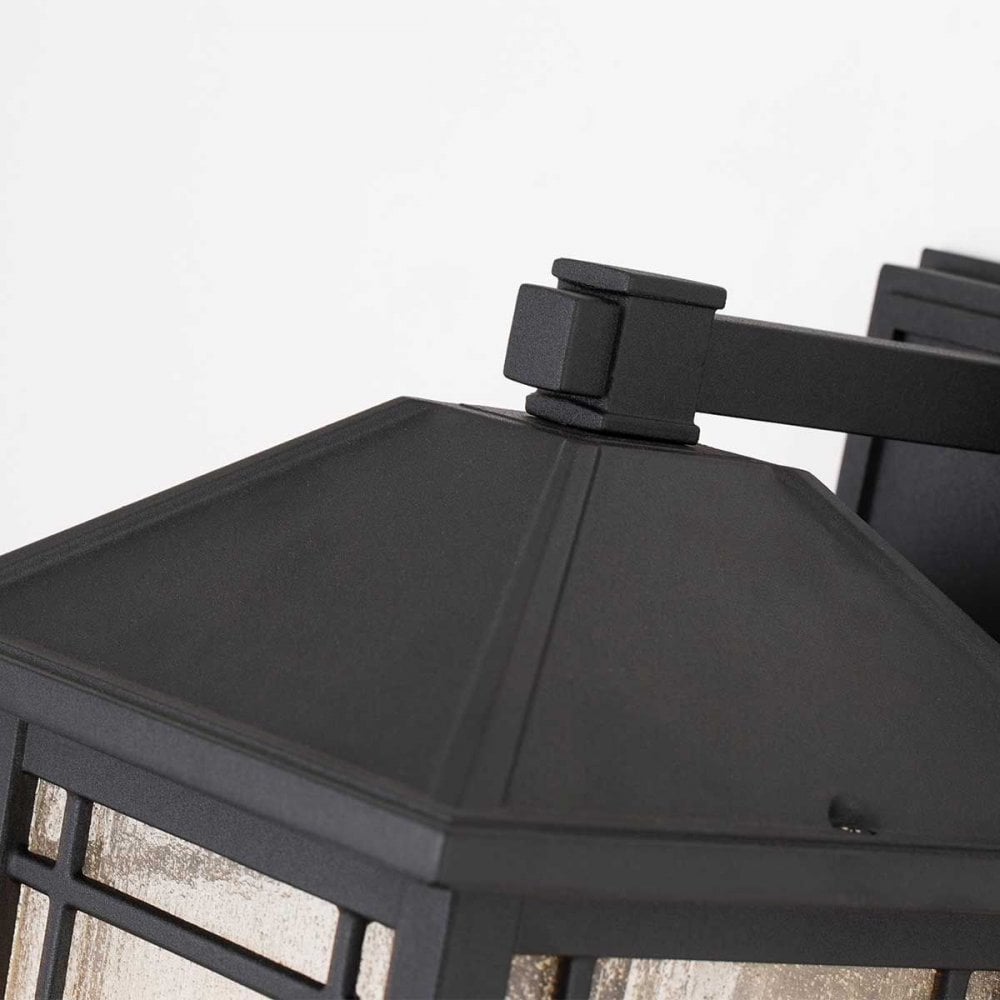 Quoizel QZ-CEDAR-POINT-M-BK Cedar Point 1 Light Wall Lantern - Medium Black