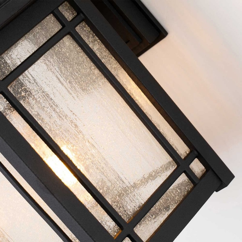 Quoizel QZ-CEDAR-POINT-M-BK Cedar Point 1 Light Wall Lantern - Medium Black