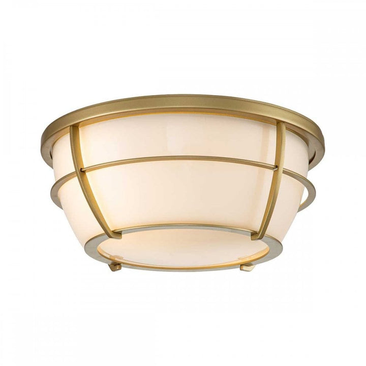 Quoizel QZ-CHANCE-F-PNBR Chance 2 Light Flush Painted Natural Brass