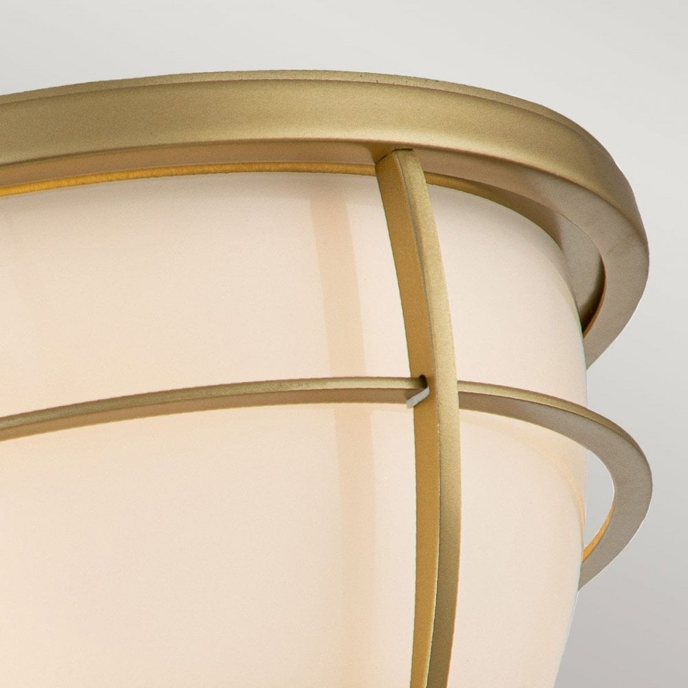 Quoizel QZ-CHANCE-F-PNBR Chance 2 Light Flush Painted Natural Brass