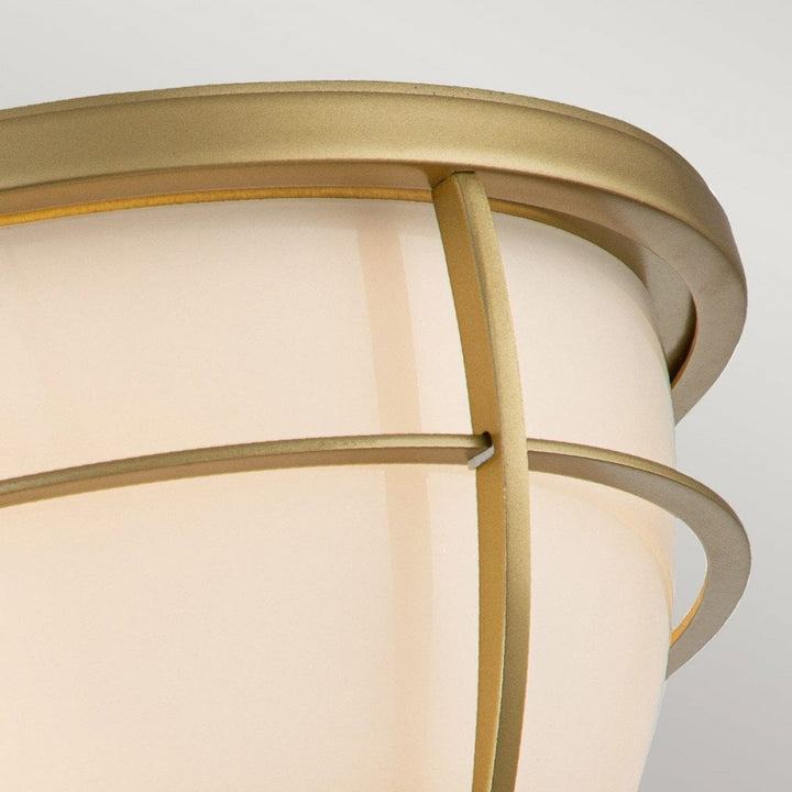 Quoizel QZ-CHANCE-F-PNBR Chance 2 Light Flush Painted Natural Brass