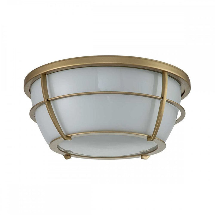 Quoizel QZ-CHANCE-F-PNBR Chance 2 Light Flush Painted Natural Brass