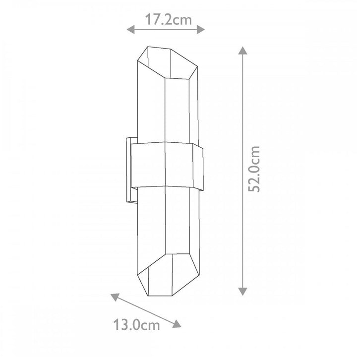 Quoizel QZ-CHASM-L-BKW Chasm LED Wall Lantern - Large Matte Black (with painted wood effect strap)