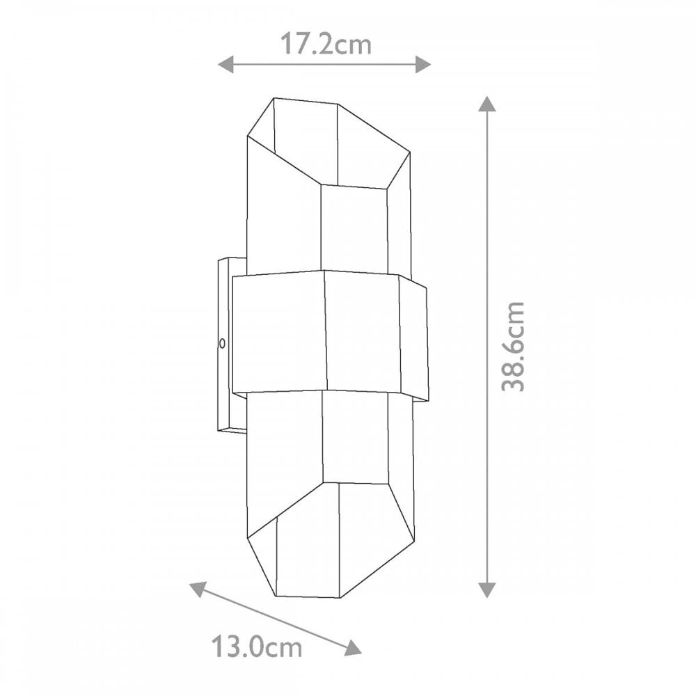 Quoizel QZ-CHASM-M-BKW Chasm LED Wall Lantern - Medium Matte Black (with painted wood effect strap)