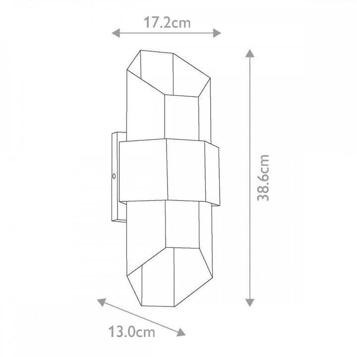 Quoizel QZ-CHASM-M-BKW Chasm LED Wall Lantern - Medium Matte Black (with painted wood effect strap)