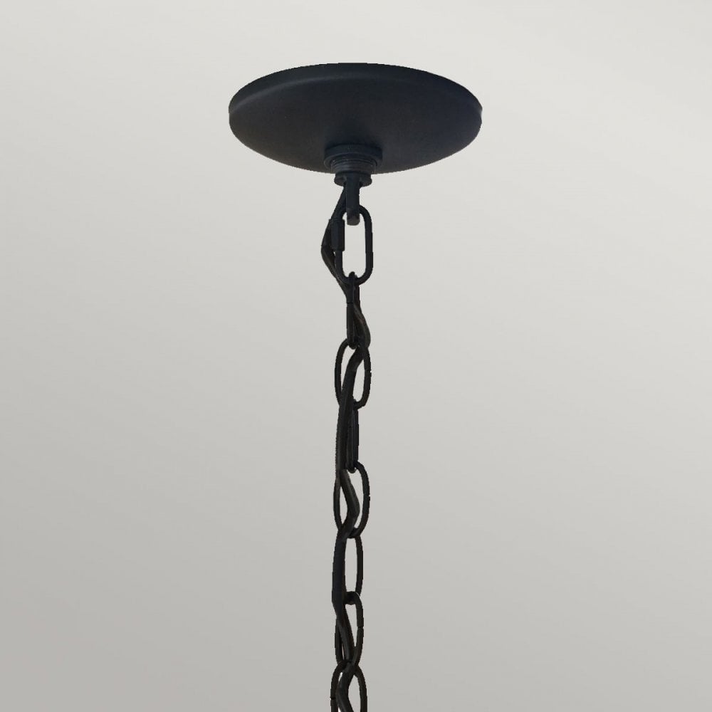 Quoizel QZ-CRUSADE8-BLK Crusade 1 Light Chain Lantern Earth Black
