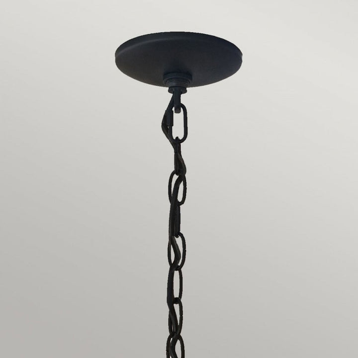 Quoizel QZ-CRUSADE8-BLK Crusade 1 Light Chain Lantern Earth Black