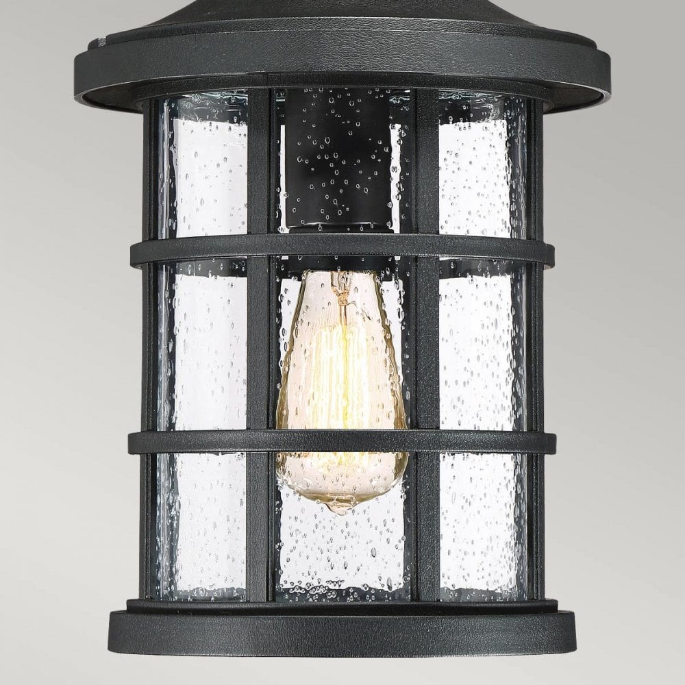 Quoizel QZ-CRUSADE8-BLK Crusade 1 Light Chain Lantern Earth Black