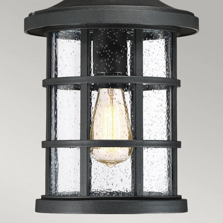 Quoizel QZ-CRUSADE8-BLK Crusade 1 Light Chain Lantern Earth Black