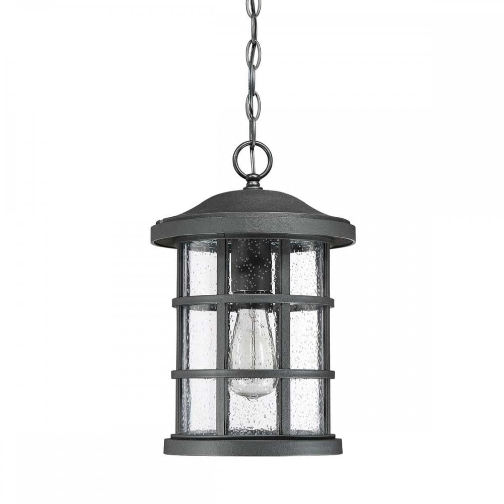 Quoizel QZ-CRUSADE8-BLK Crusade 1 Light Chain Lantern Earth Black