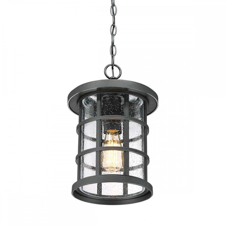 Quoizel QZ-CRUSADE8-BLK Crusade 1 Light Chain Lantern Earth Black