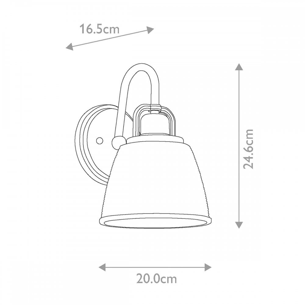 Quoizel QZ-DUBLIN1-PC Dublin 1 Light Wall Light Polished Chrome