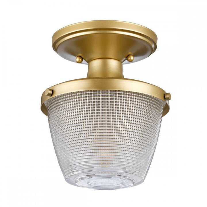 Quoizel QZ-DUBLIN-SF-PNBR Dublin 1 Light Semi-Flush Painted Natural Brass