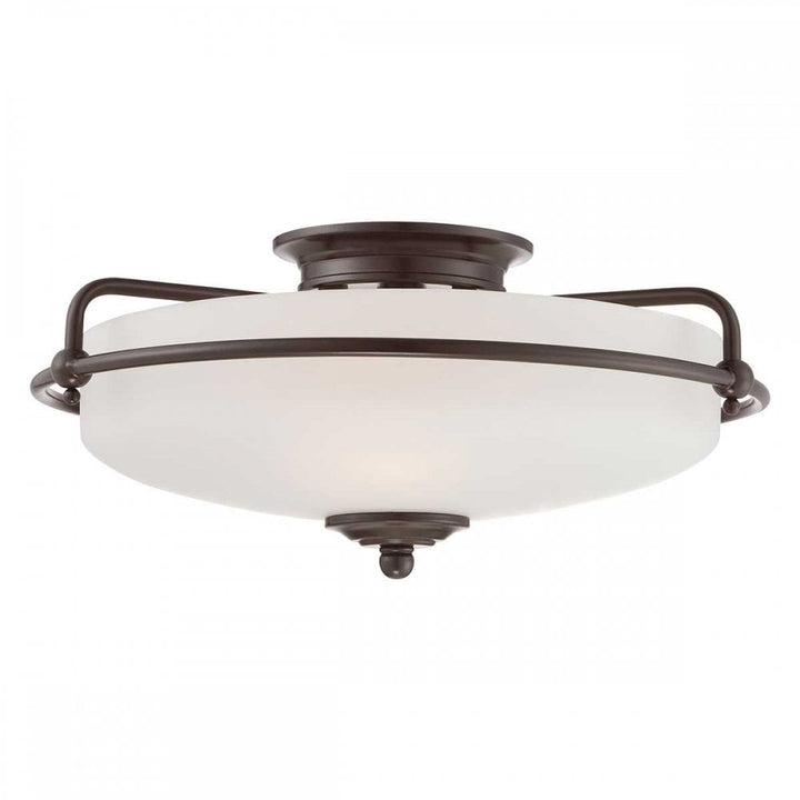 Quoizel QZ-GRIFFIN-F-PN Griffin 3 Light Flush Palladian Bronze
