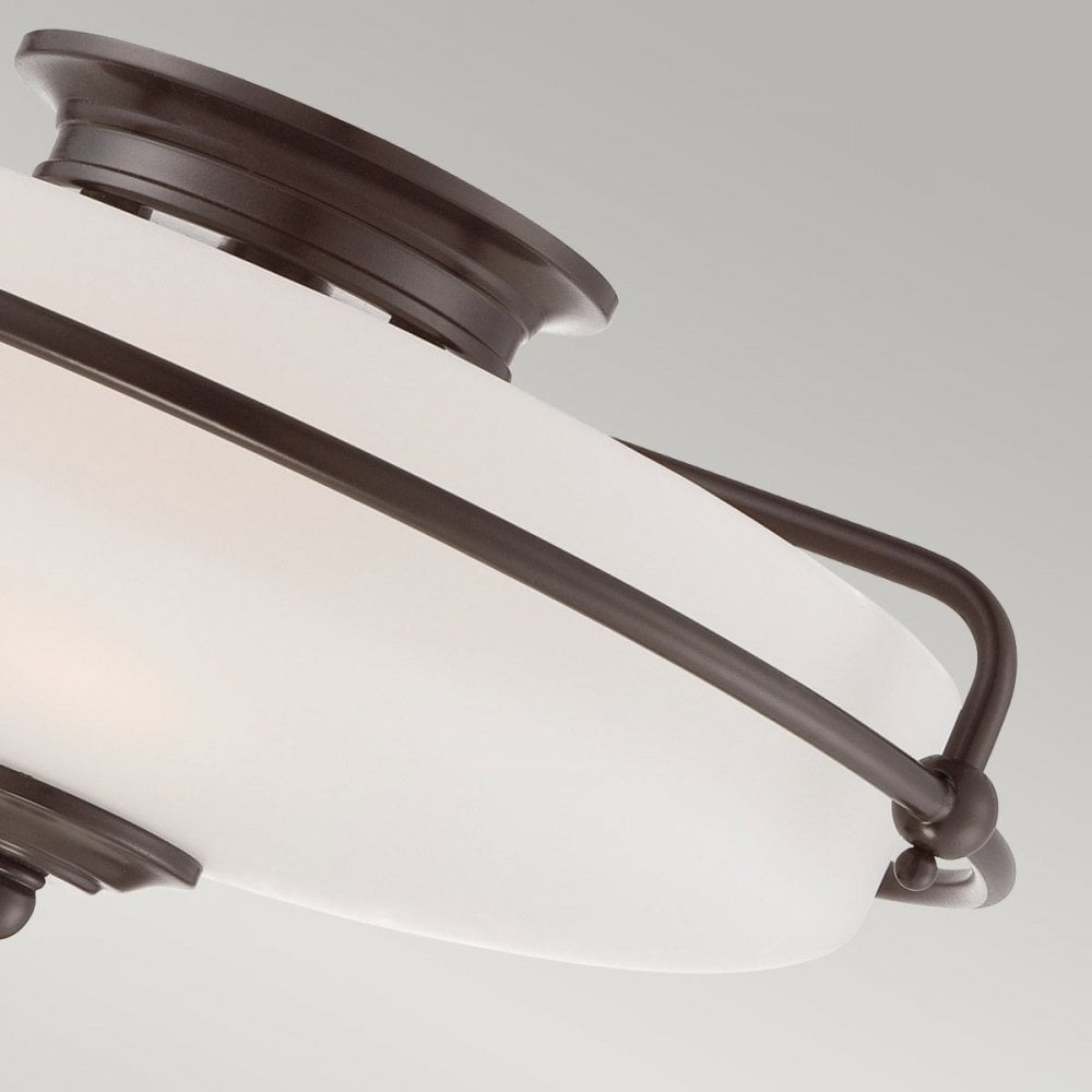 Quoizel QZ-GRIFFIN-F-PN Griffin 3 Light Flush Palladian Bronze