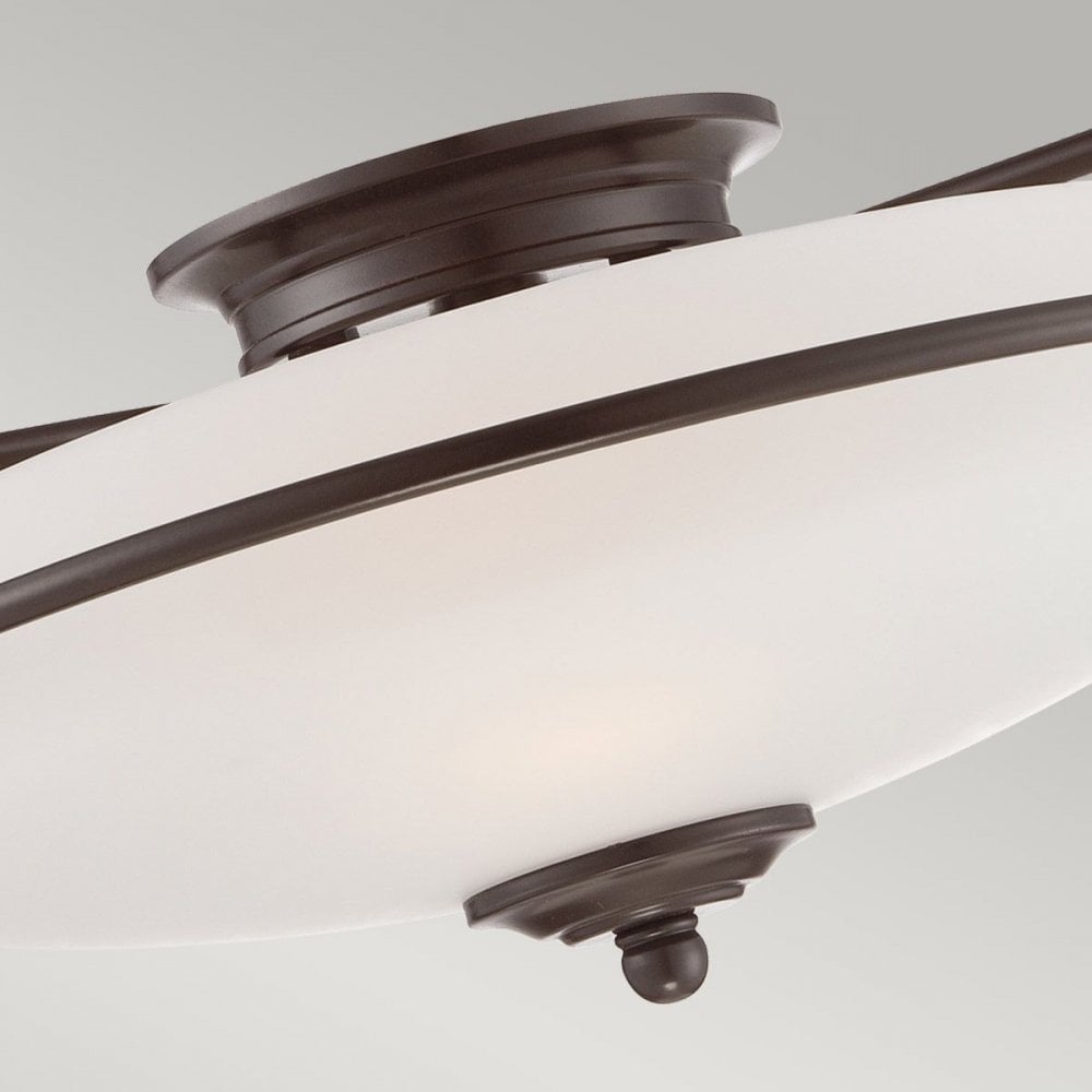 Quoizel QZ-GRIFFIN-F-PN Griffin 3 Light Flush Palladian Bronze