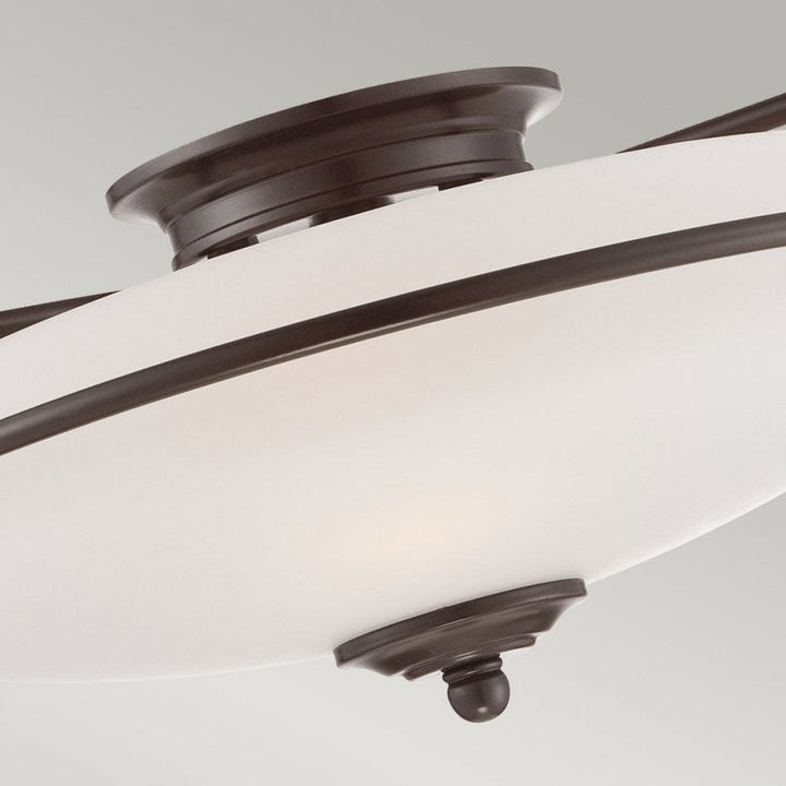 Quoizel QZ-GRIFFIN-F-PN Griffin 3 Light Flush Palladian Bronze