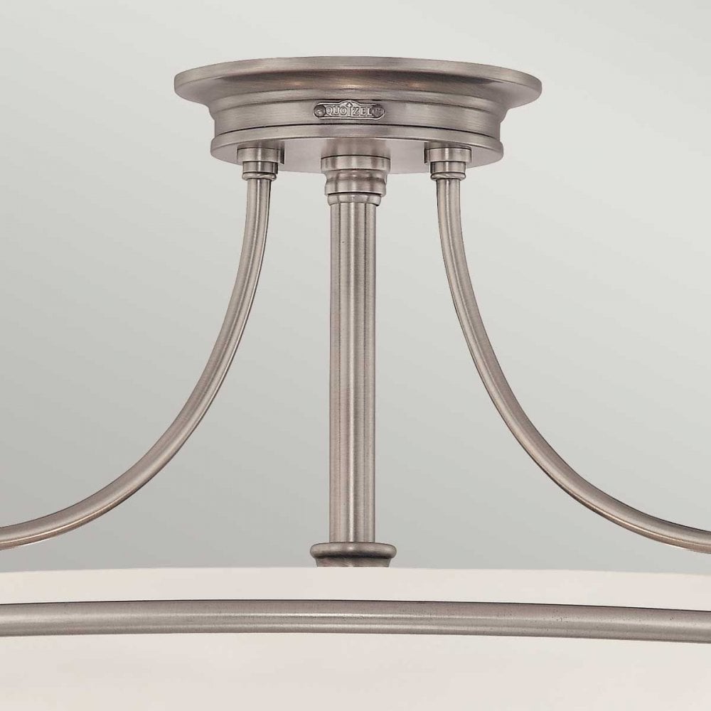 Quoizel QZ-GRIFFIN-SFM-AN Griffin 4 Light Semi-Flush Antique Nickel