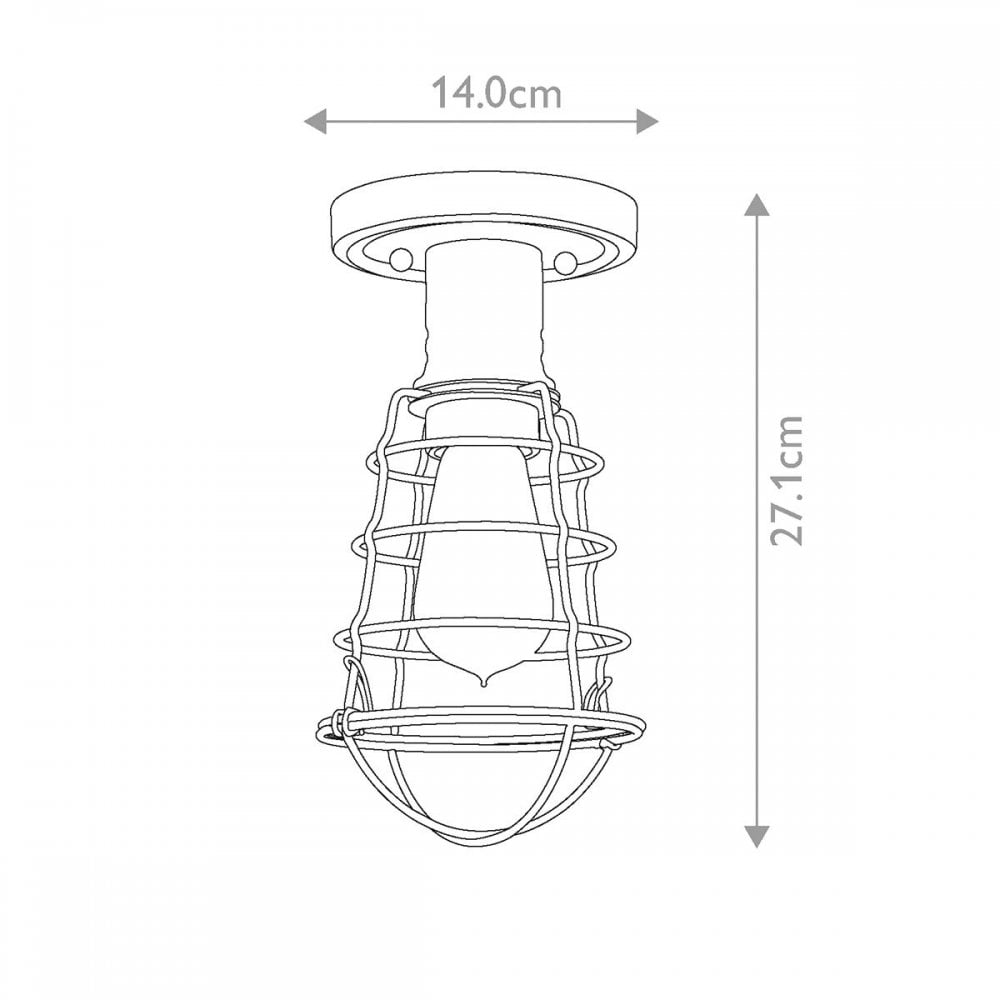 Quoizel QZ-MIXON-SF-WS Mixon 1 Light Semi-Flush Weathered Brass
