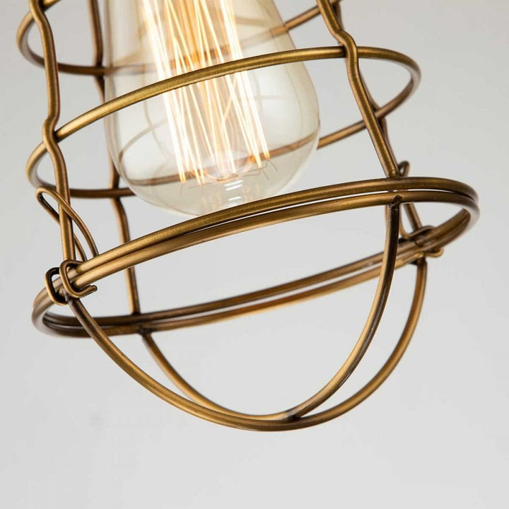 Quoizel QZ-MIXON-SF-WS Mixon 1 Light Semi-Flush Weathered Brass