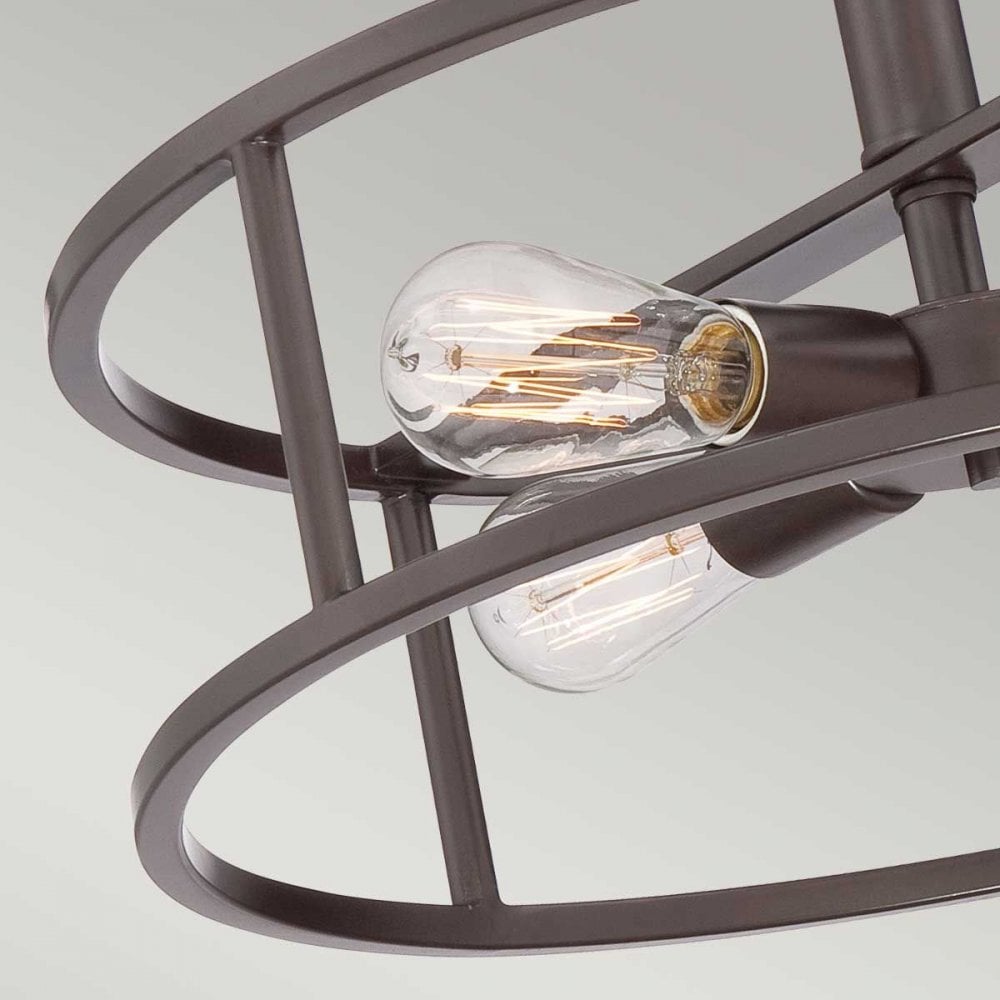 Quoizel QZ-NEW-HARBOR-SF New Harbor 4 Light Semi-Flush Western Bronze