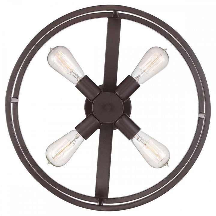 Quoizel QZ-NEW-HARBOR-SF New Harbor 4 Light Semi-Flush Western Bronze