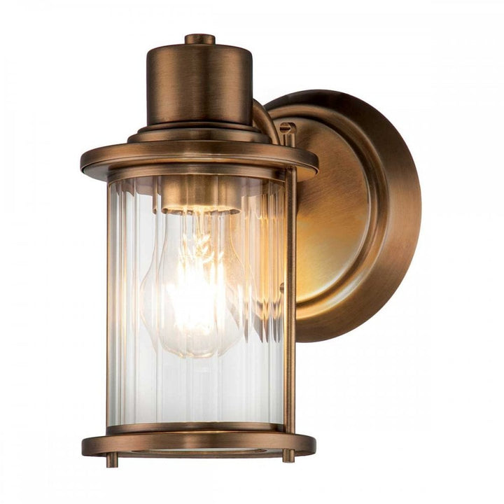 Quoizel QZ-RIGGS1-BATH-WS Riggs 1 Light Wall Light Weathered Brass