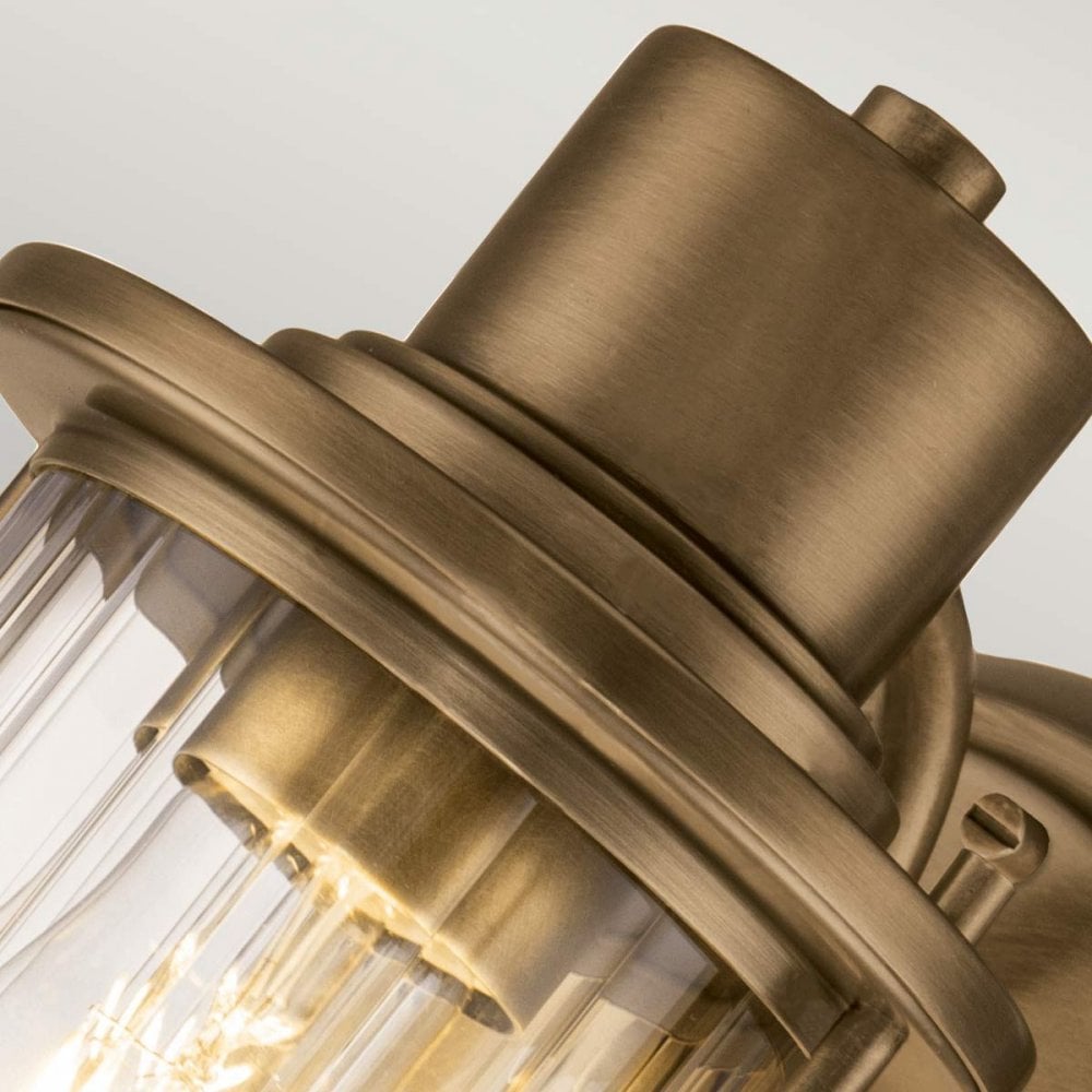 Quoizel QZ-RIGGS1-BATH-WS Riggs 1 Light Wall Light Weathered Brass